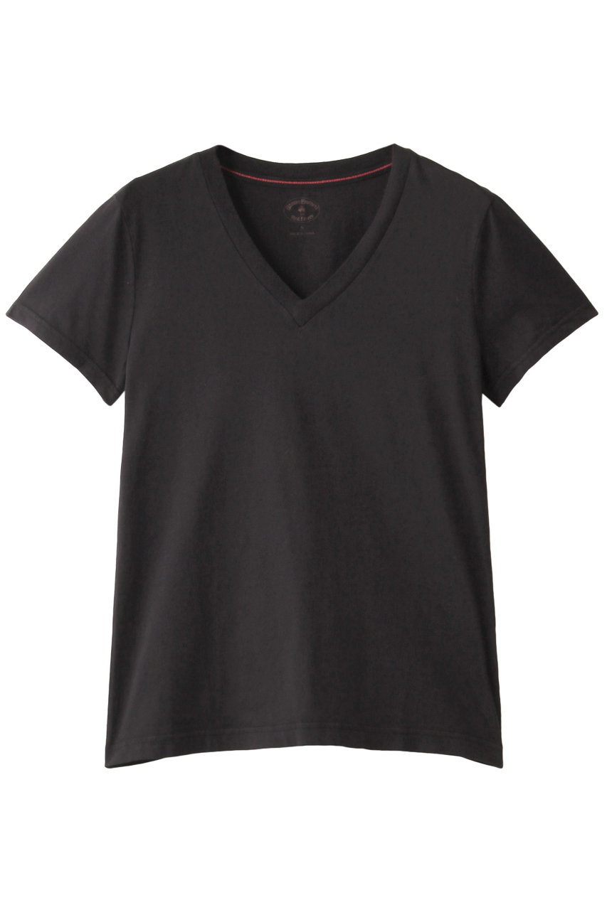 Brooks Brothers ブルックス ブラザーズ 【Red Fleece】コットンジャージー ガーメントダイ VネックTシャツ ブラック