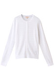 【Red Fleece】コットン/レーヨン ポインテール クルーネックカーディガン