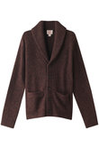 【MEN】【Red Fleece】ウール/ナイロンブレンド ドネガル ショールカラーカーディガン