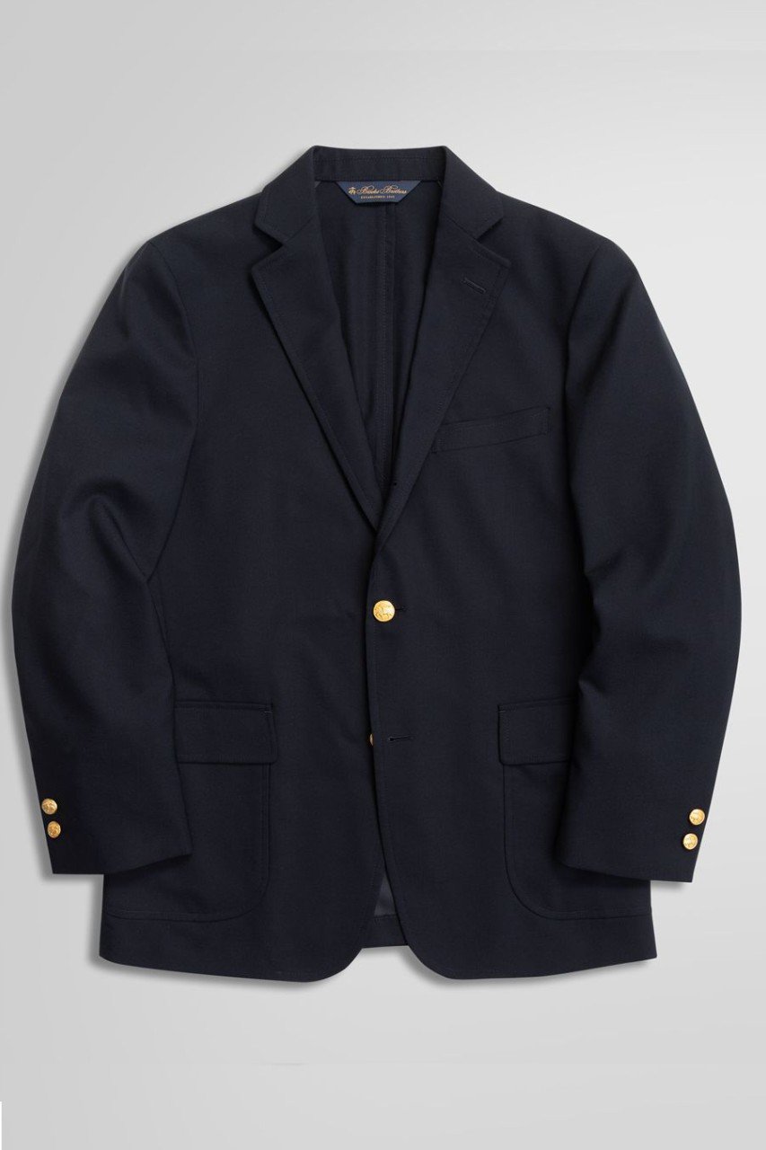ブルックス ブラザーズ/Brooks Brothersの【MEN】◆オンラインストア限定◆コンバットウール　段返り３釦ブレザー　Madison(ネイビー/100212805)