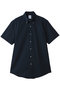 【MEN】ストレッチコットン シアサッカー ソリッド ショートスリーブ カジュアルシャツ Regular Fit ブルックス ブラザーズ/Brooks Brothers ネイビー
