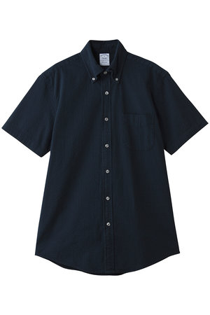 ブルックス ブラザーズ/Brooks Brothersの【MEN】ストレッチコットン シアサッカー ソリッド ショートスリーブ カジュアルシャツ Regular Fit(110400/110402)