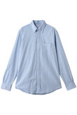 【MEN】ストレッチコットン シアサッカー ストライプ カジュアルシャツ Regular Fit