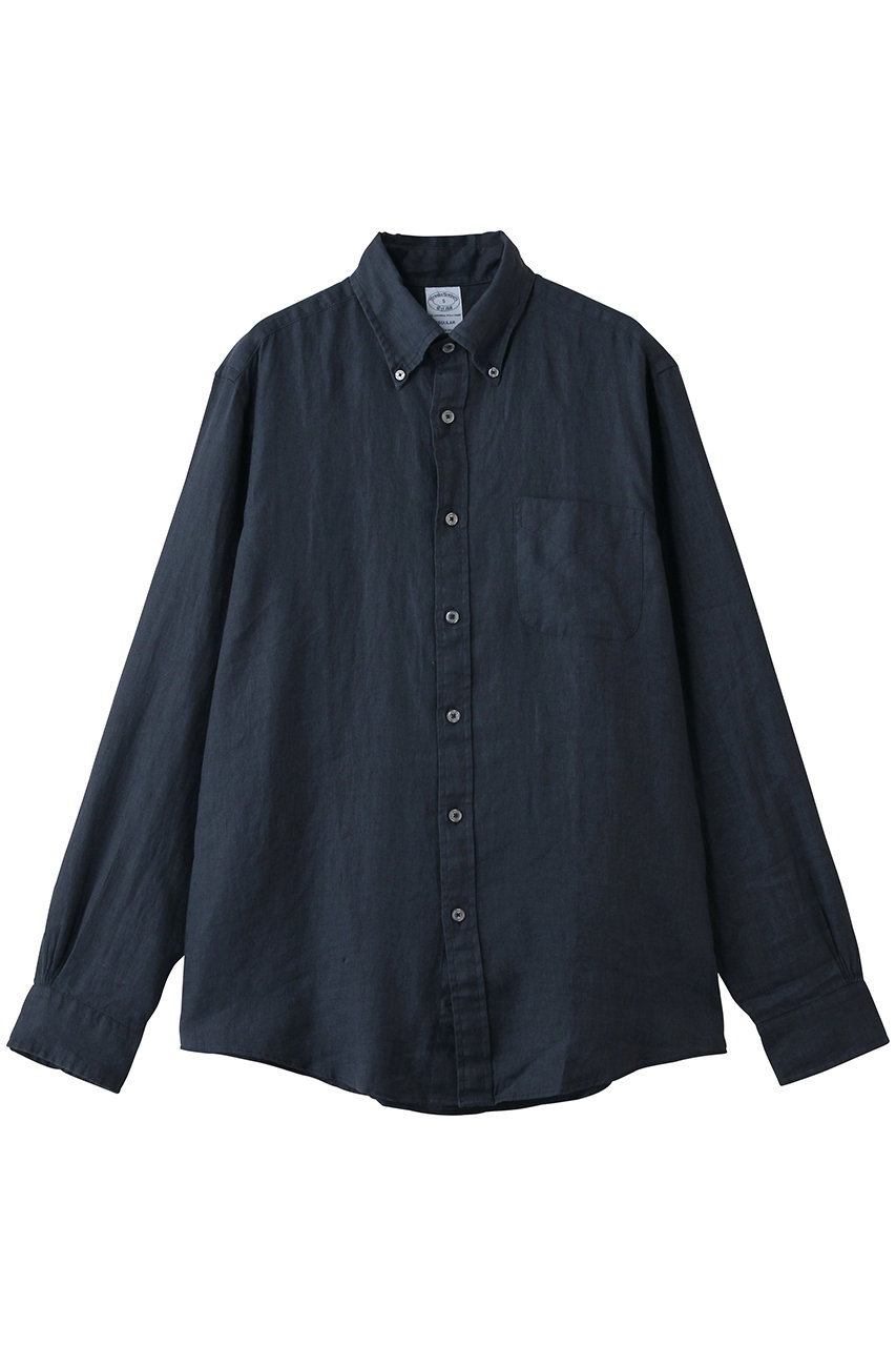 ブルックス ブラザーズ/Brooks Brothersの【MEN】アイリッシュリネン ソリッド カジュアルシャツ Regular Fit(ネイビー/100200012)