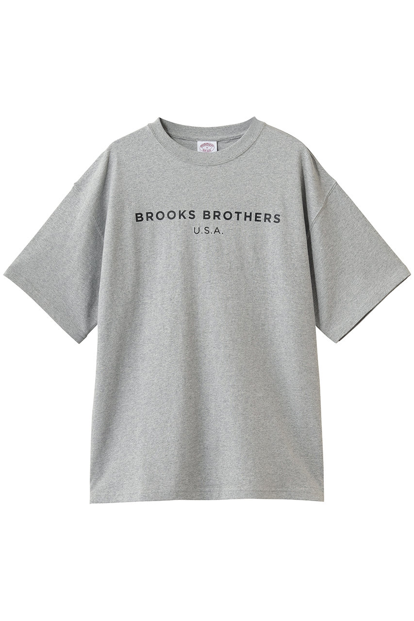 ブルックス ブラザーズ/Brooks Brothersの【UNISEX】◆オンラインストア限定◆LOGO Series　コットン　ロゴプリント　クルーネック　Tシャツ(グレー/100219985)