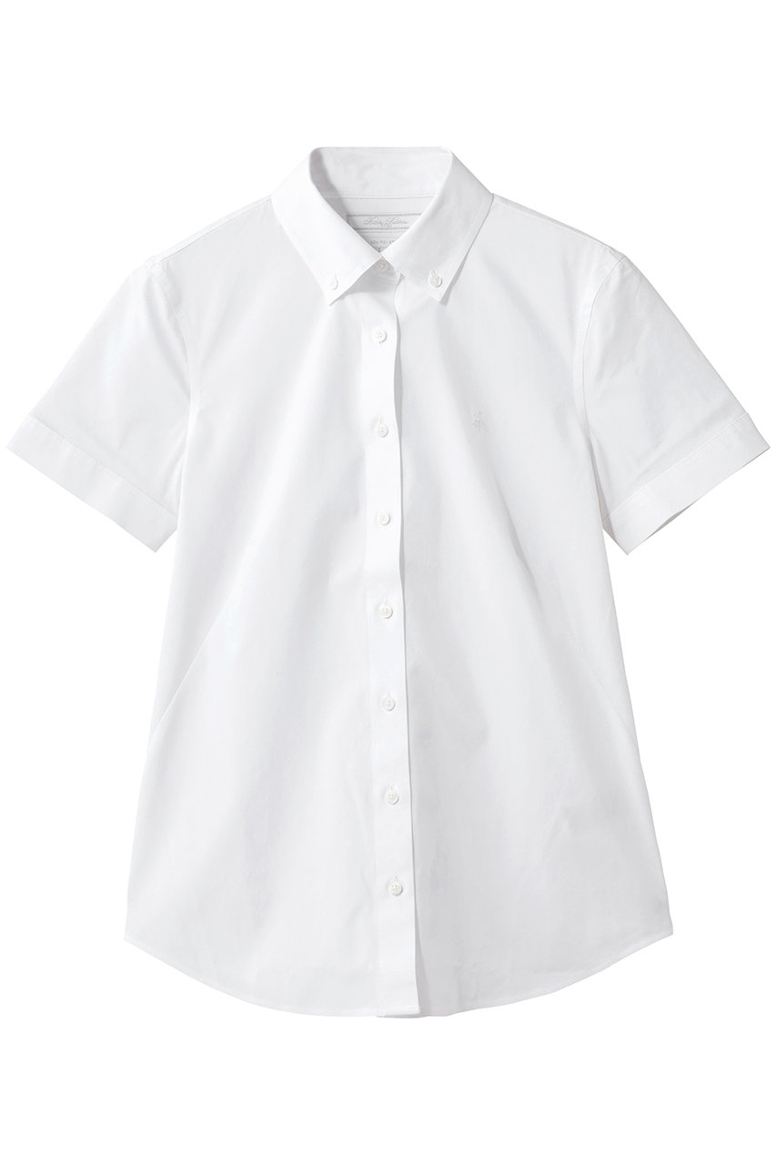 ブルックス ブラザーズ/Brooks Brothersのスーピマコットンストレッチ ショートスリーブ ボタンダウンシャツ Fitted Fit(ホワイト/100221249)