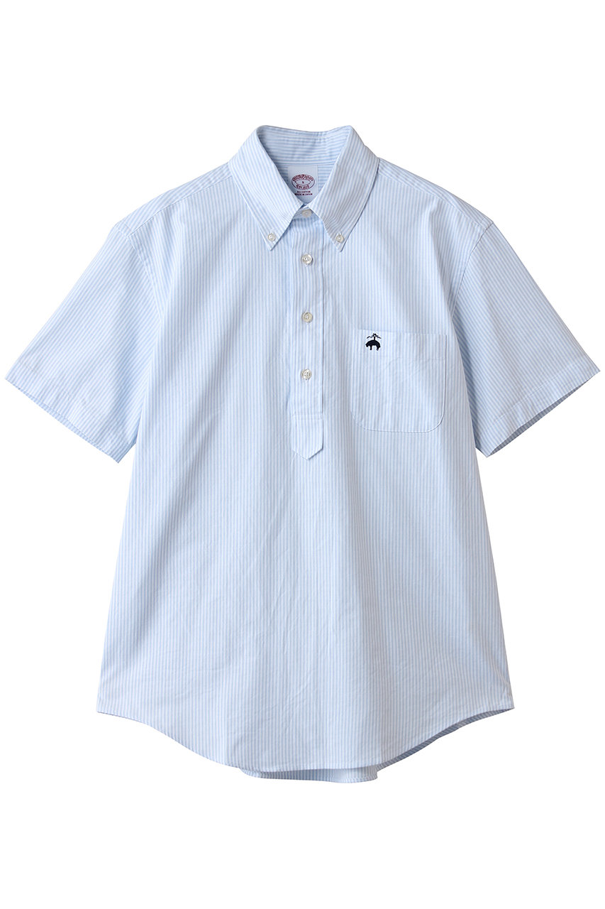 ブルックス ブラザーズ/Brooks Brothersの【MEN】コットンオックスフォード　GFロゴ　ショートスリーブ　プルオーバーシャツ(ライトブルー/330000817)