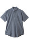 【MEN】コットンシャンブレー　GFロゴ　ショートスリーブ　プルオーバーシャツ ブルックス ブラザーズ/Brooks Brothers ブルー