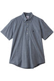 【MEN】コットンシャンブレー　GFロゴ　ショートスリーブ　プルオーバーシャツ