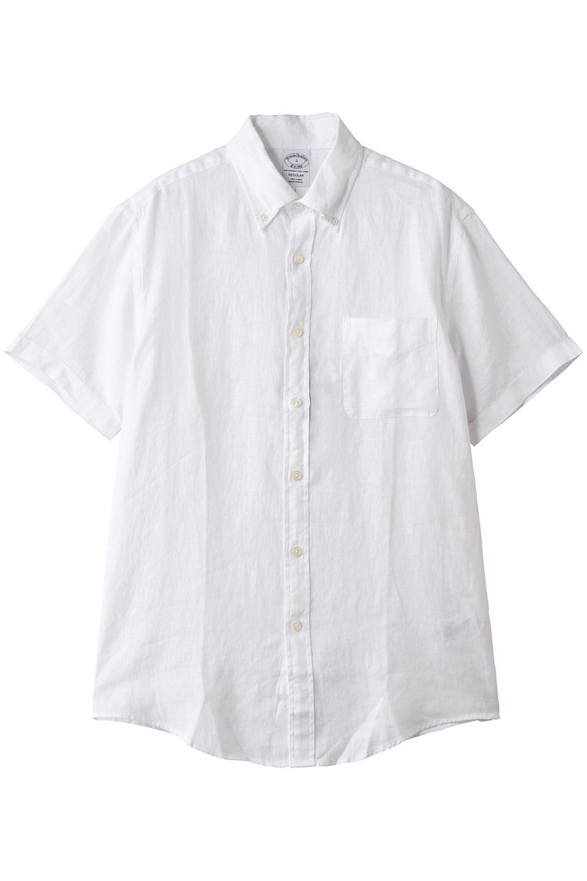 ブルックス ブラザーズ/Brooks Brothersの【MEN】アイリッシュリネン　ショートスリーブ　スポーツシャツ　Regular Fit(ホワイト/100200025)