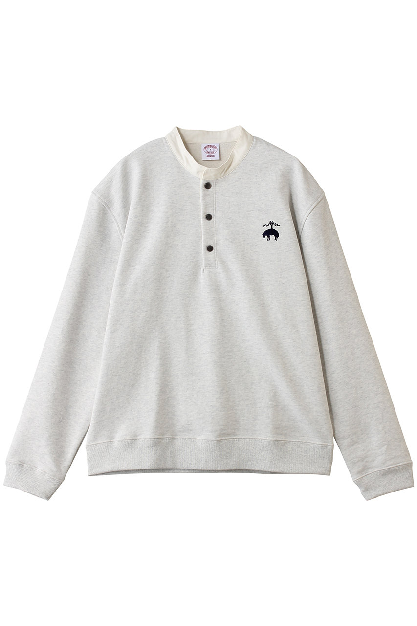 ブルックス ブラザーズ/Brooks Brothersの【MEN】◆オンラインストア限定◆ コットンフレンチテリー　ビッグGFロゴ　ハーフボタンスウェットシャツ(オートミール/330001579)