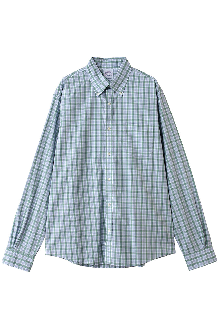 ブルックス ブラザーズ/Brooks Brothersの【MEN】コットンポプリン　シーズナルパターン　フライデーシャツ(グリーン/100227016)