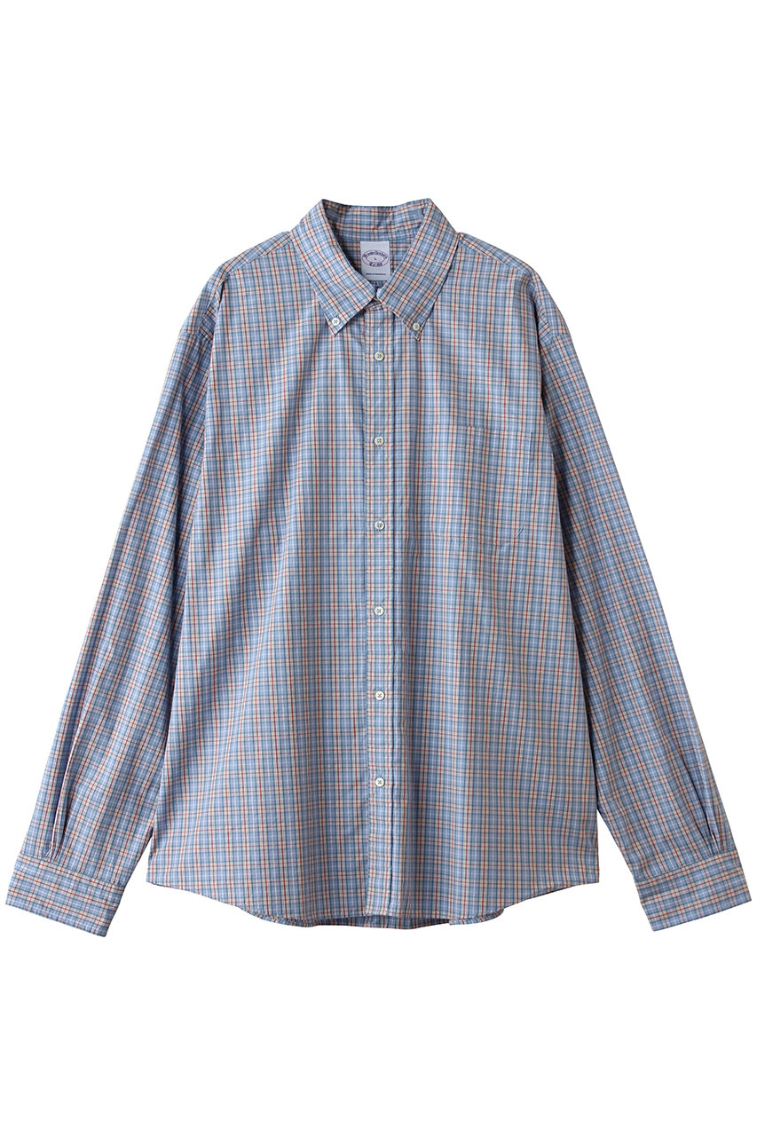 ブルックス ブラザーズ/Brooks Brothersの【MEN】コットンポプリン　シーズナルパターン　フライデーシャツ(ブルー/100227016)