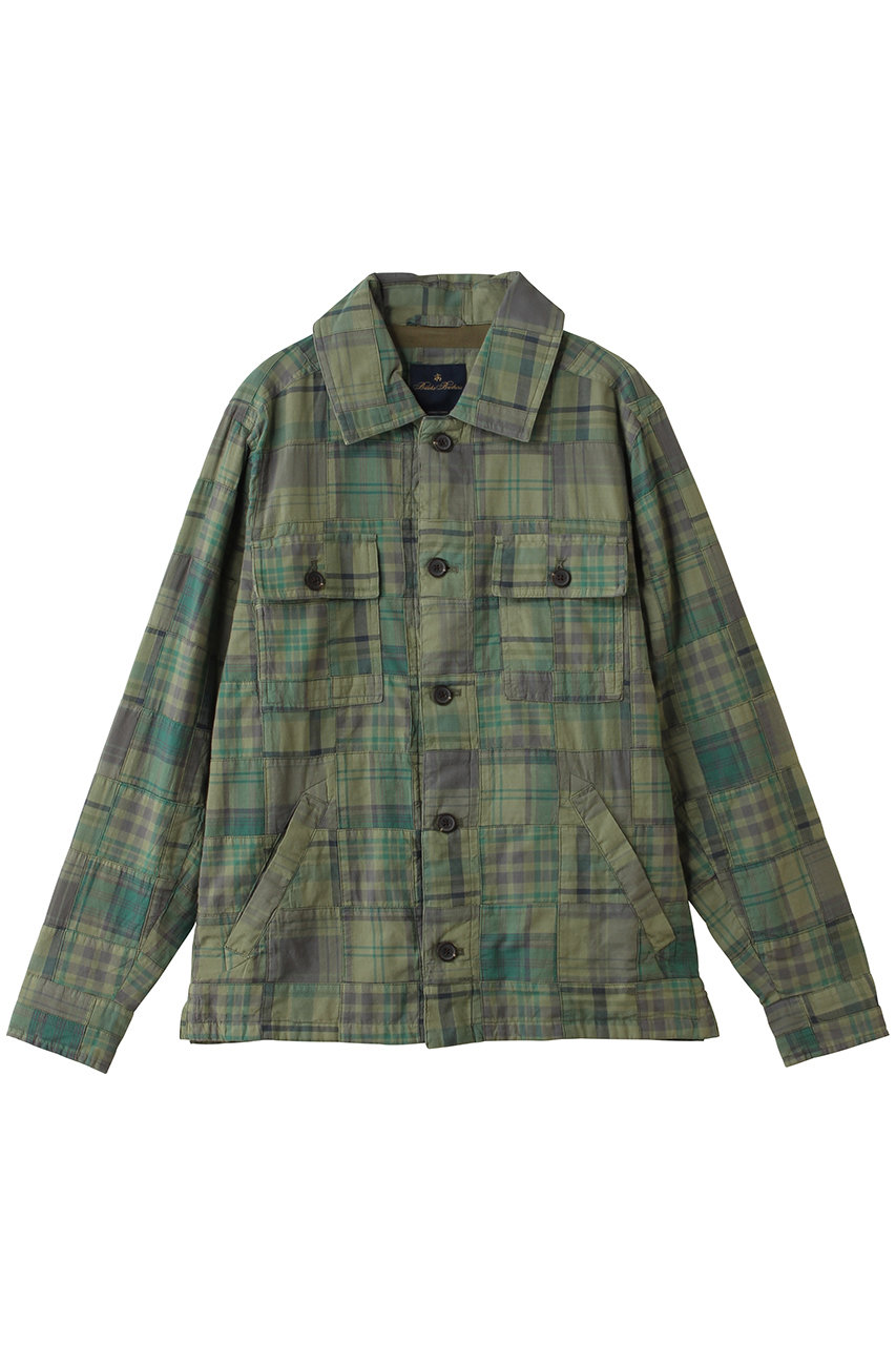 ブルックス ブラザーズ/Brooks Brothersの【MEN】コットン　マドラスパッチワーク　シャツジャケット(オリーブ/100227292)