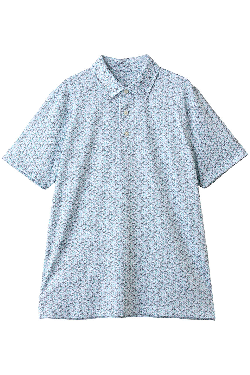 ブルックス ブラザーズ/Brooks Brothersの【MEN】Performance Series　ポリエステルブレンド　ストレッチジャージー　マリーンプリント　ゴルフポロシャツ(ホワイト/100226426)