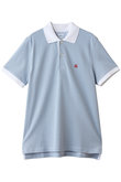 【MEN】コットン　ストレッチピケ　GFロゴ　フィーダーストライプ　ポロシャツ　Slim Fit