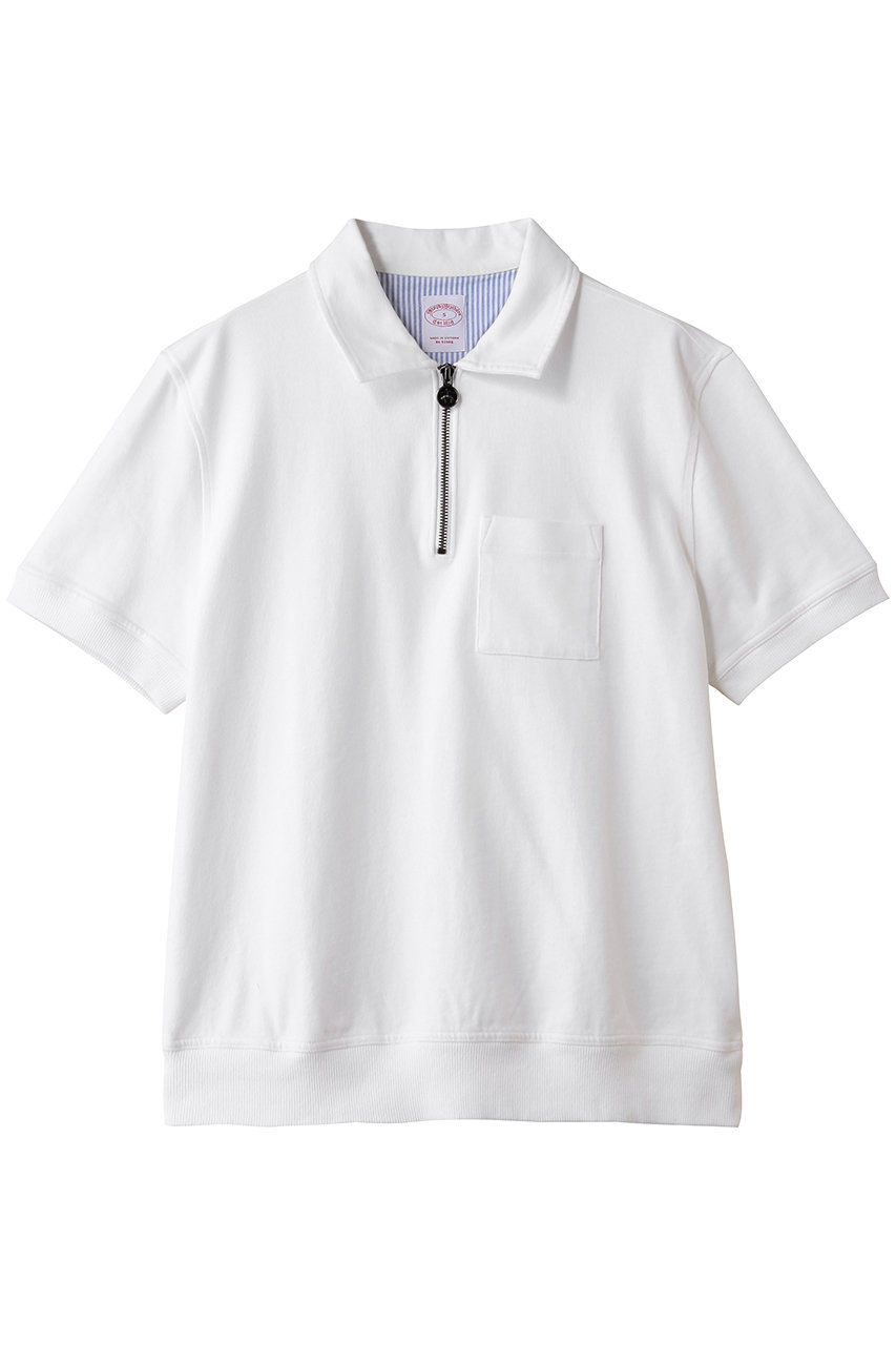 ブルックス ブラザーズ/Brooks Brothersの【MEN】スウェードコットン　ハーフジップ　ポロシャツ(ホワイト/100226400)