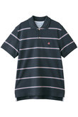 【MEN】コットン　ストレッチピケ　GFロゴ　マルチストライプ　ポロシャツ　Slim Fit