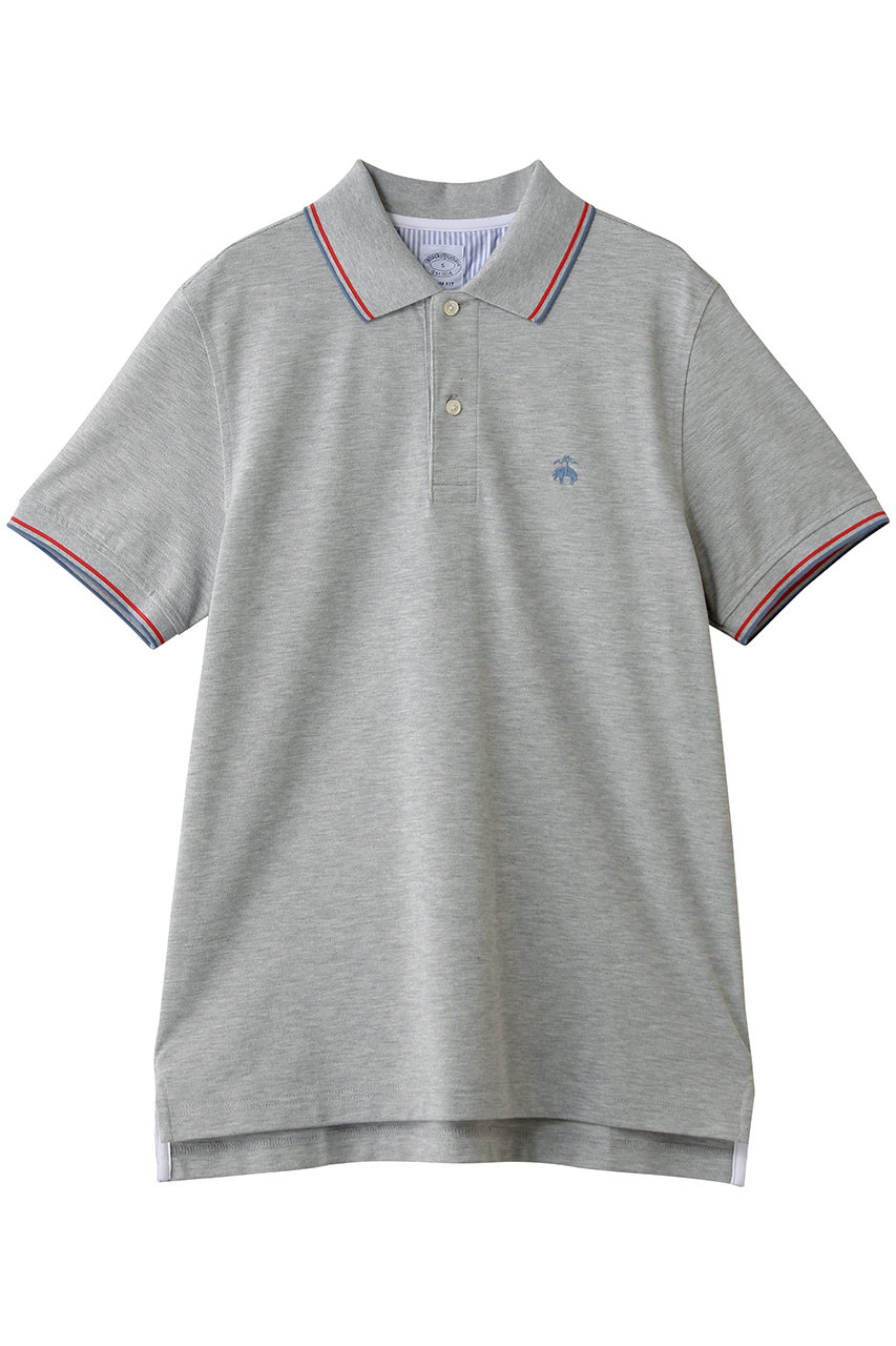 ブルックス ブラザーズ/Brooks Brothersの【MEN】コットン　ストレッチピケ　GFロゴ　ティップド　ポロシャツ　Slim Fit(グレー/100226623)