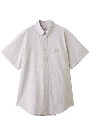 ブルックス ブラザーズ/Brooks Brothersの【MEN】◆オンラインストア限定◆ コットン　ビッグGFロゴ　シアサッカー　ショートスリーブ　カジュアルシャツ　Traditional Fit(110400/110402)