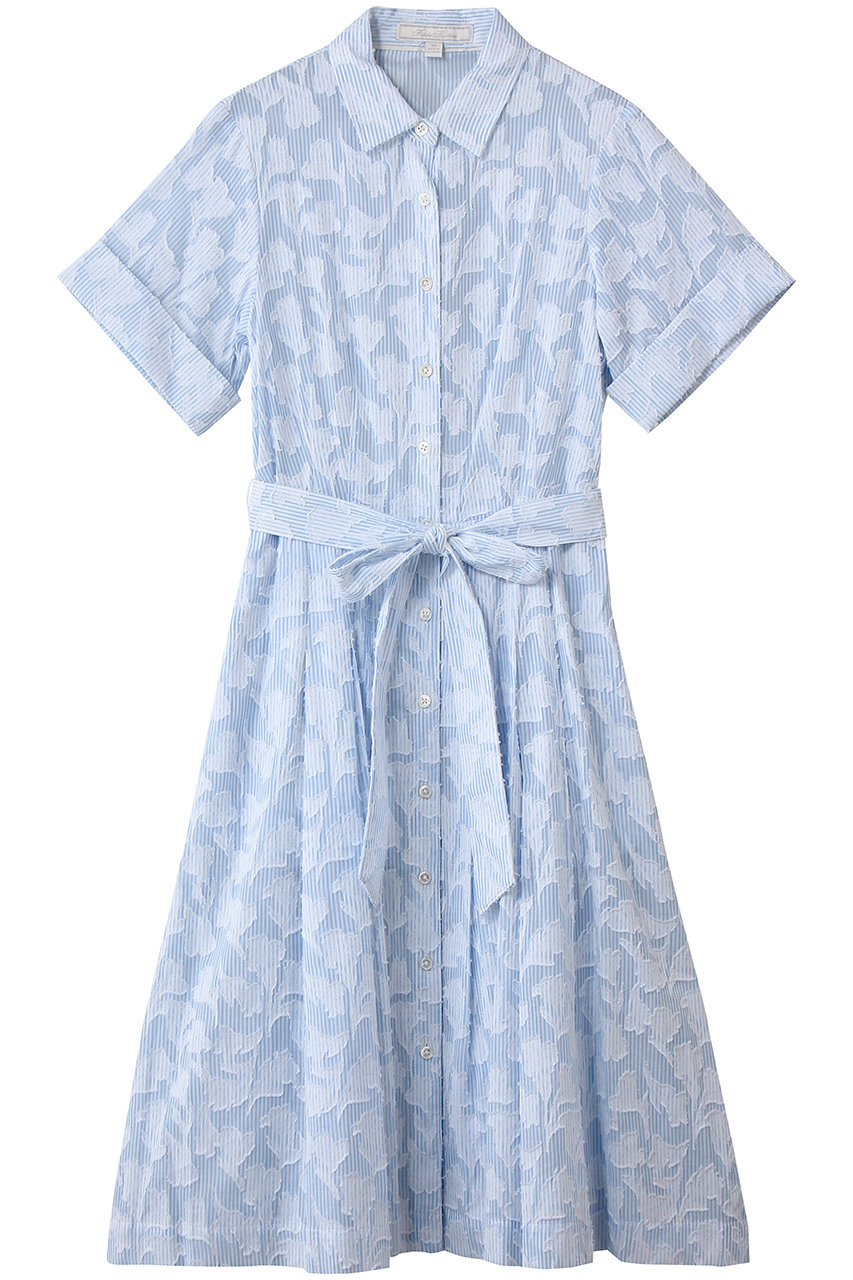 ブルックス ブラザーズ/Brooks Brothersのコットン　ジャカード　ショートスリーブシャツドレス(ブルー/100226087)