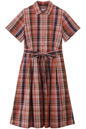 ブルックス ブラザーズ/Brooks Brothersのコットン／リネン　マドラスチェック　ショートスリーブシャツワンピース(110500/110502)