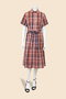コットン／リネン　マドラスチェック　ショートスリーブシャツワンピース ブルックス ブラザーズ/Brooks Brothers