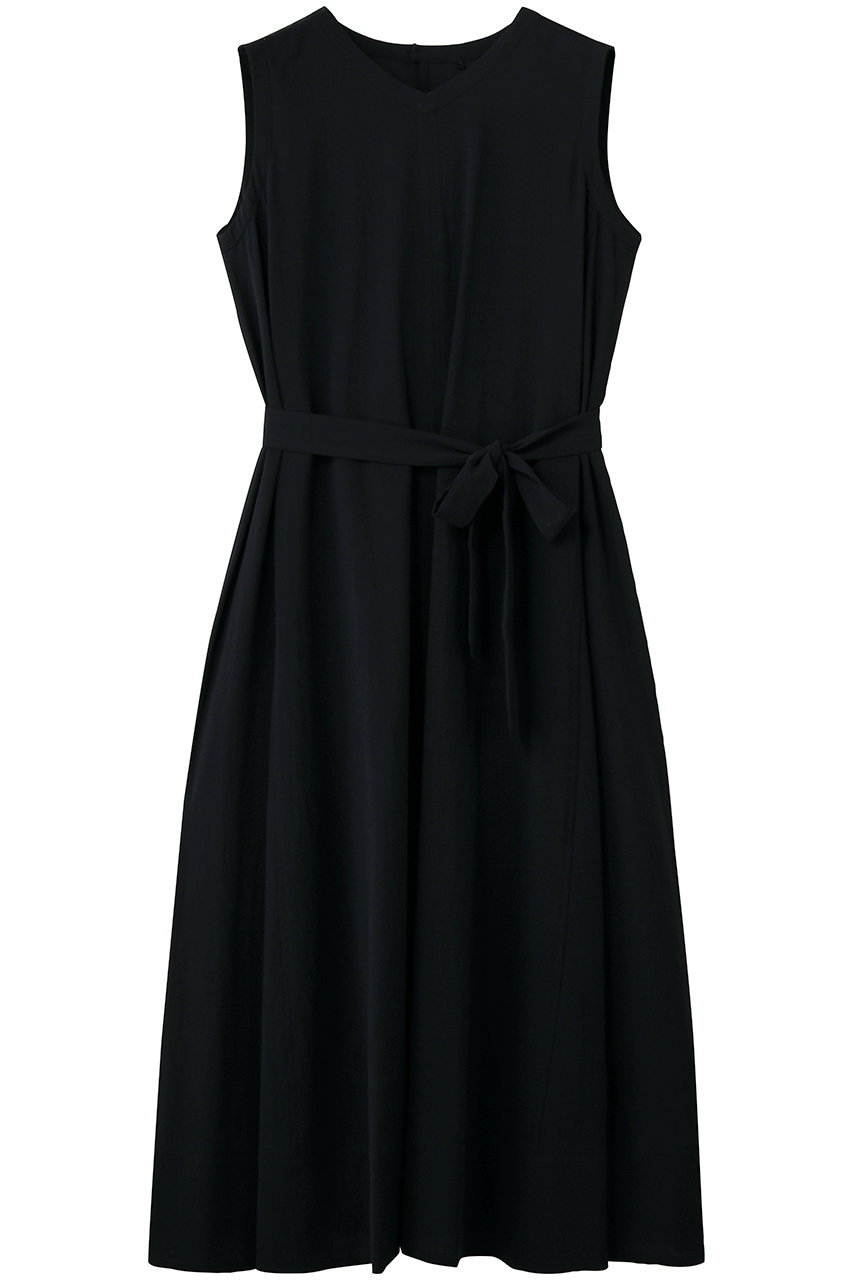 ブルックス ブラザーズ/Brooks Brothersのコットンボイル　リラックスフィット　Vネック　ノースリーブ　ロングワンピース(ネイビー/330001985)