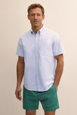 【MEN】コットン　オックスフォード　ショートスリーブ　フライデーシャツ