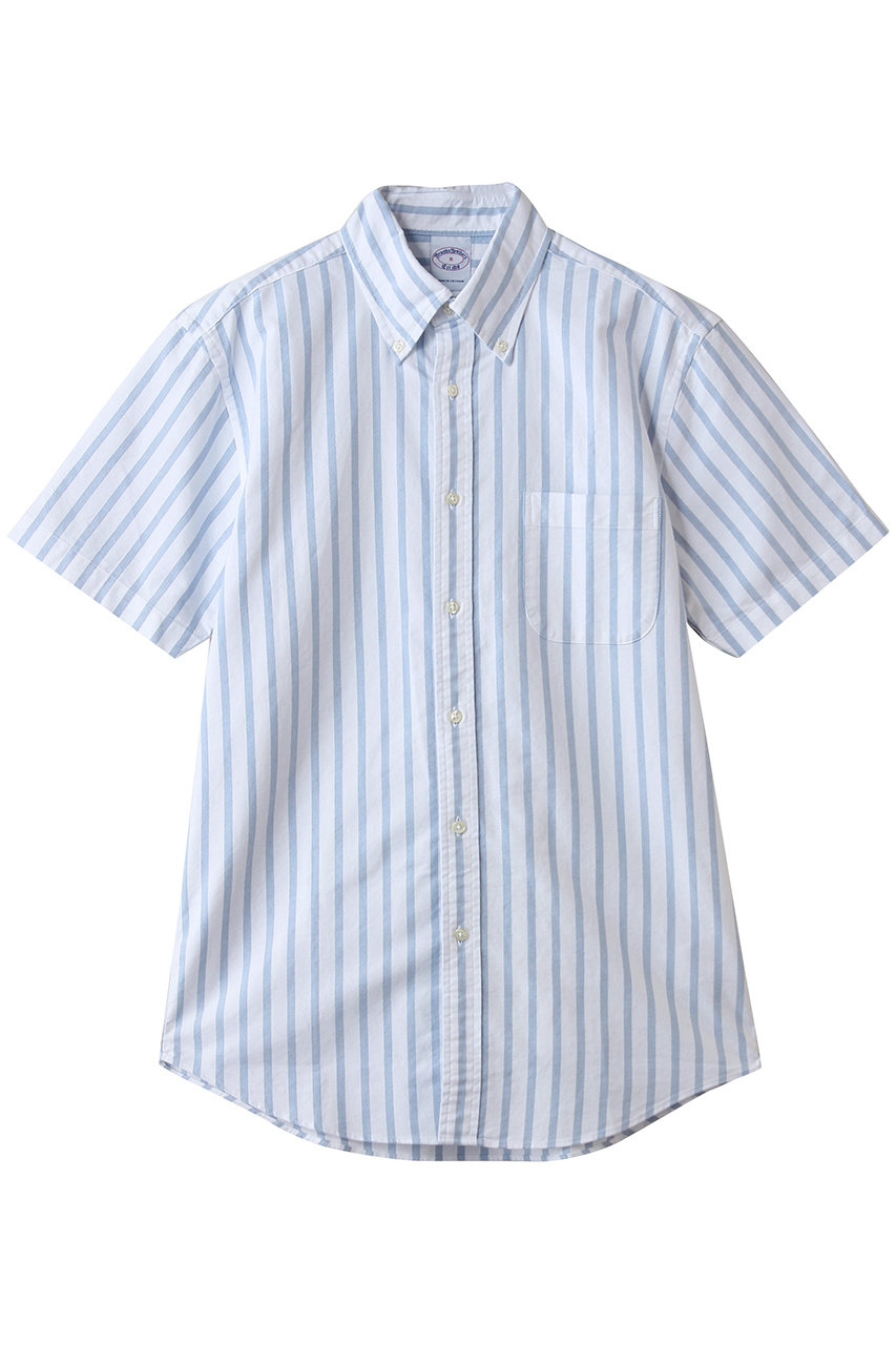 ブルックス ブラザーズ/Brooks Brothersの【MEN】コットン　オックスフォード　ストライプ　ショートスリーブ　フライデーシャツ(ホワイト/100227096)