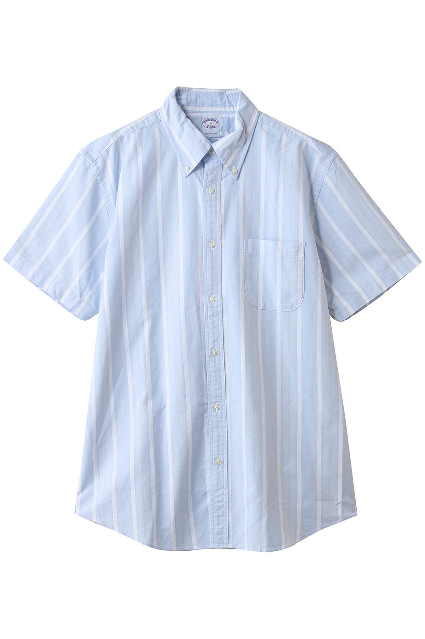 ブルックス ブラザーズ/Brooks Brothersの【MEN】コットン　オックスフォード　ストライプ　ショートスリーブ　フライデーシャツ(ライトブルー/100227096)
