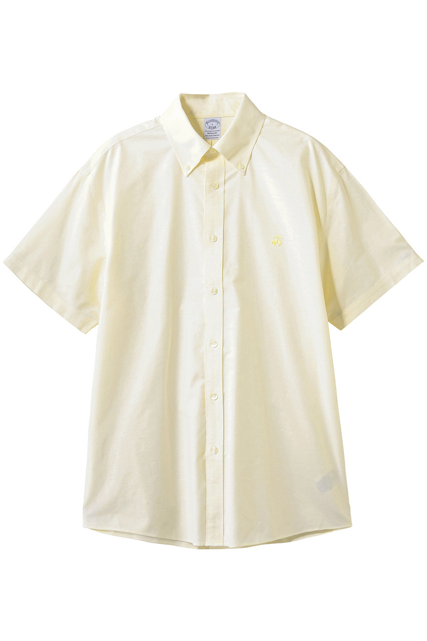 ブルックス ブラザーズ/Brooks Brothersの【MEN】ノンアイロン　ストレッチオックスフォード　GFロゴ　シーズナルカラー　ショートスリーブスポーツシャツ　Regular Fit(ライトイエロー/100231582)