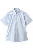 【MEN】ノンアイロン　ストレッチオックスフォード　GFロゴ　シーズナルパターン　ショートスリーブスポーツシャツ　Regular Fit