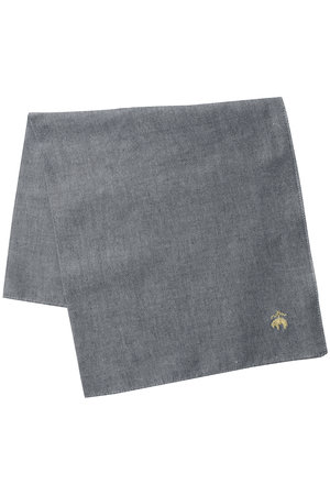 ブルックス ブラザーズ/Brooks Brothersの【MEN】コットン オックスフォード GFロゴ ソリッド ハンカチ(149900/149903)