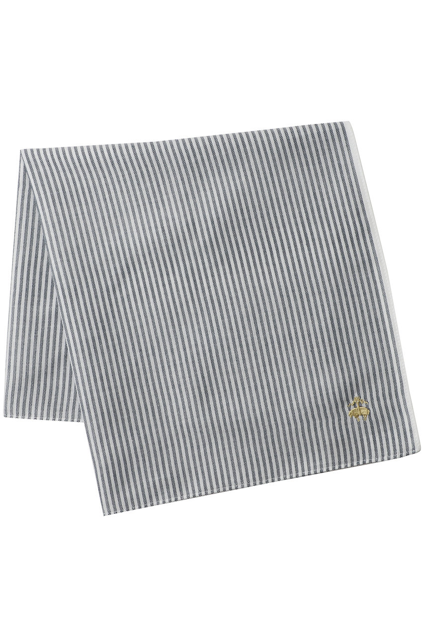 ブルックス ブラザーズ/Brooks Brothersの【MEN】コットン オックスフォード GFロゴ キャンディストライプ ハンカチ(ブルー/330000183)