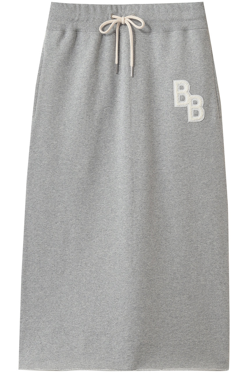 ブルックス ブラザーズ/Brooks Brothersのコットンフレンチテリー BBロゴ ミディスカート(グレー/330000680)