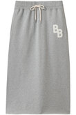 コットンフレンチテリー BBロゴ ミディスカート