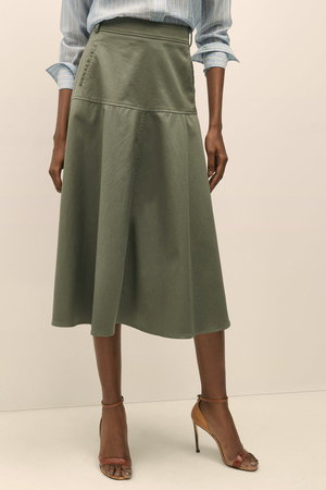 ブルックス ブラザーズ/Brooks Brothersのストレッチコットンサテン　Aラインスカート(110700/110702)