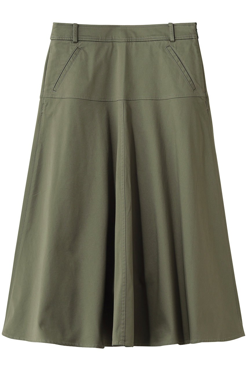 ブルックス ブラザーズ/Brooks Brothersのストレッチコットンサテン　Aラインスカート(オリーブ/100217826)