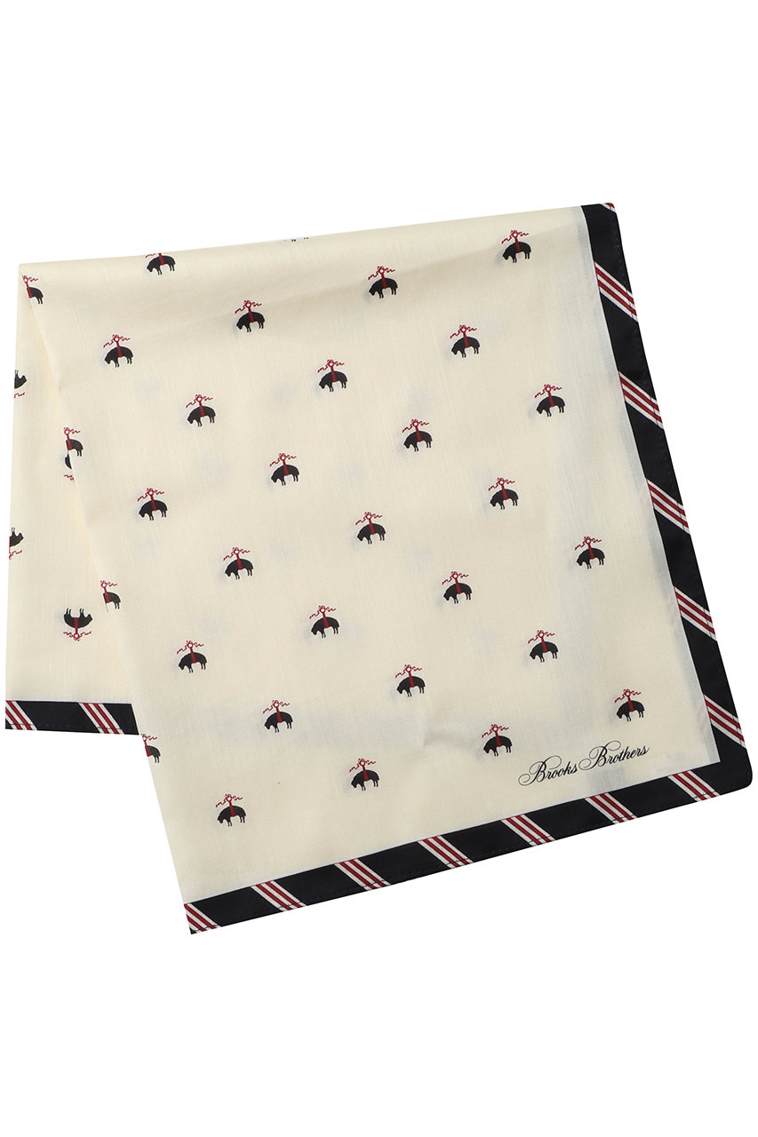 ブルックス ブラザーズ/Brooks Brothersの【MEN】コットン GF/BB#1ストライププリント ハンカチ(ホワイト/100189804)