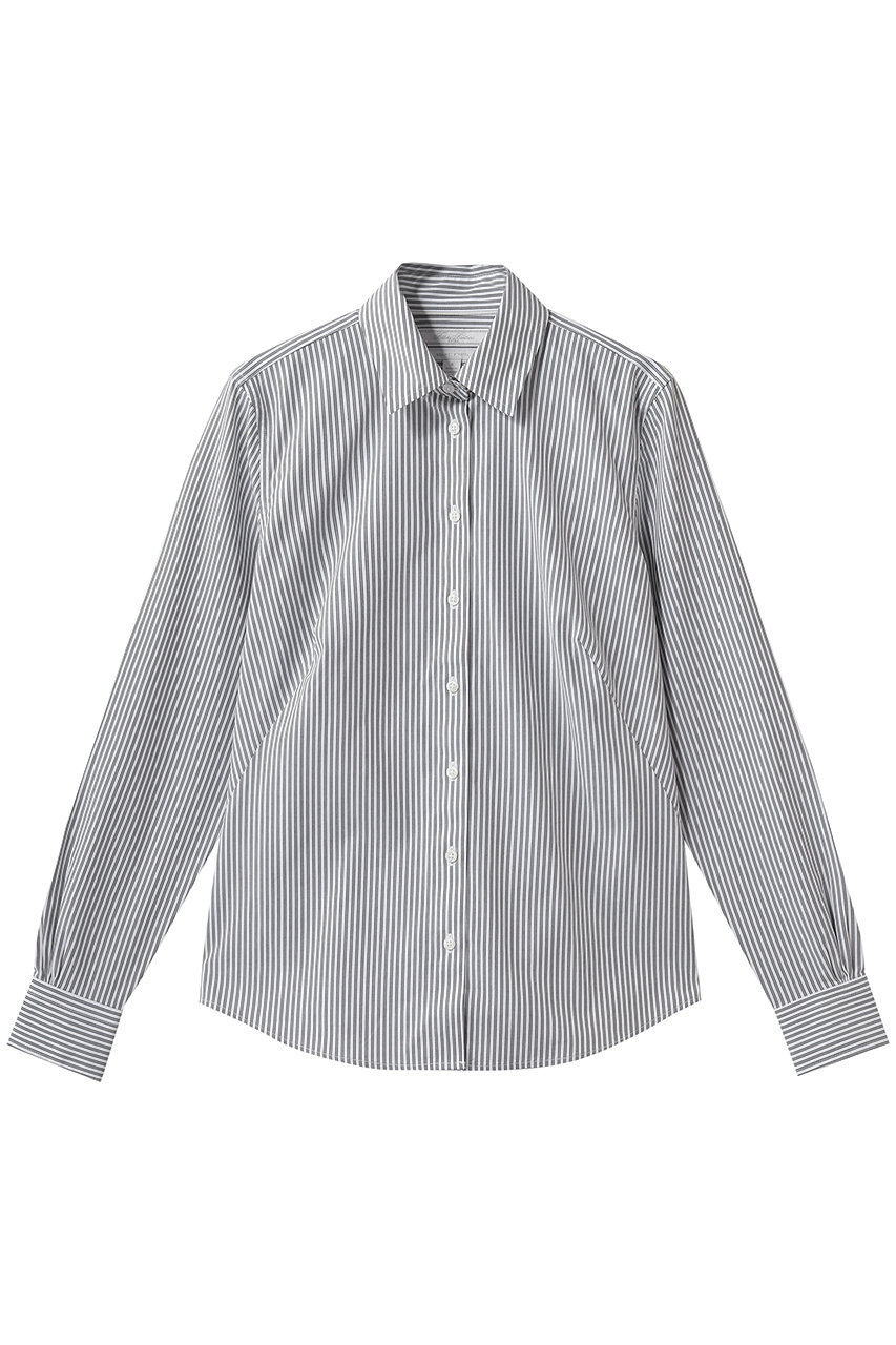 ブルックス ブラザーズ/Brooks Brothersのストレッチコットン　ドビー　ストライプシャツ　Fitted Fit(ブラック/100226138)