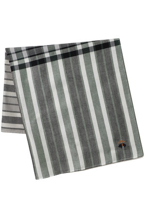 ブルックス ブラザーズ/Brooks Brothersの【MEN】コットン　GFロゴ　プラッド　ハンカチ(149900/149903)