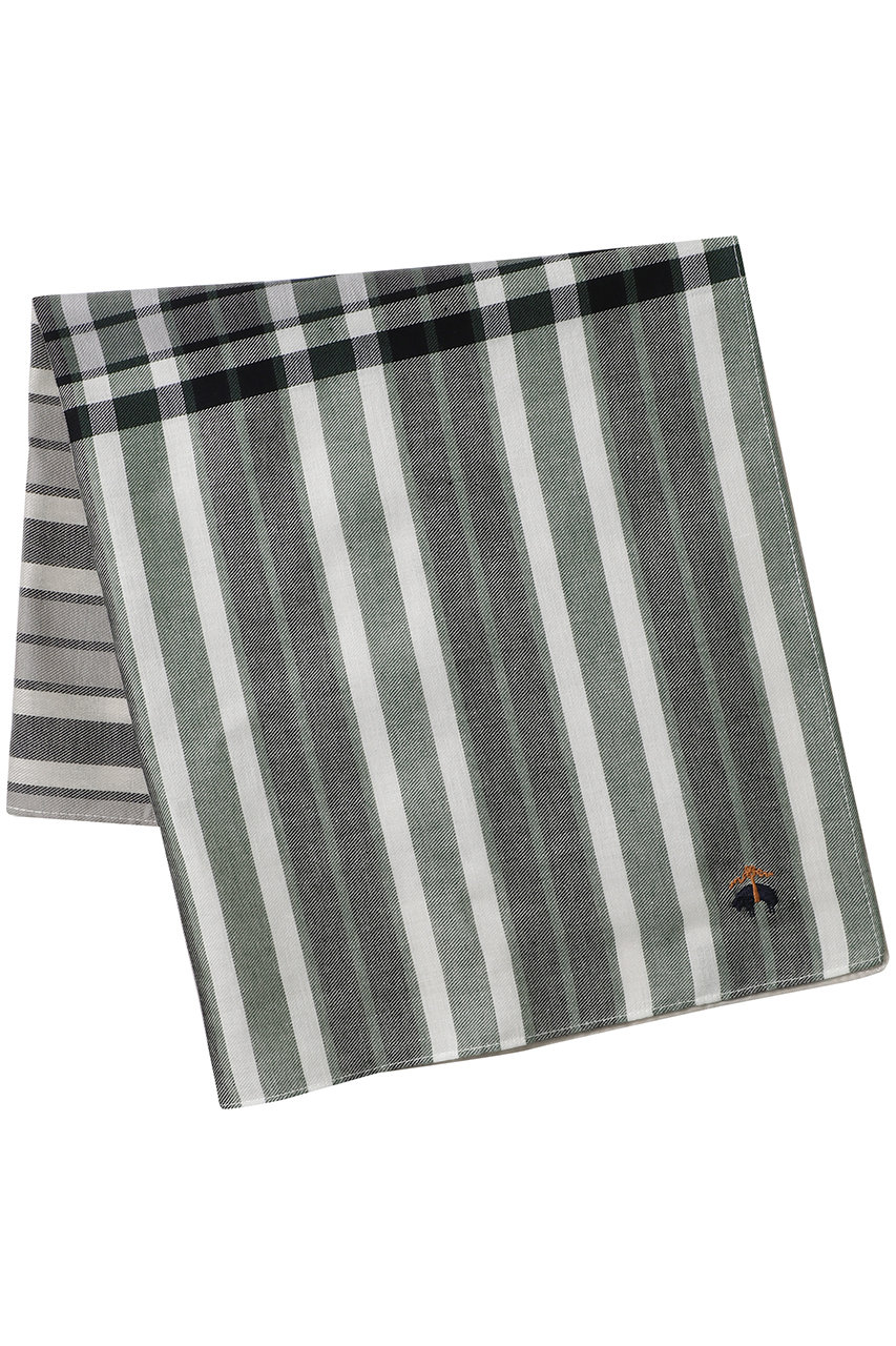 ブルックス ブラザーズ/Brooks Brothersの【MEN】コットン　GFロゴ　プラッド　ハンカチ(グリーン/330002011)