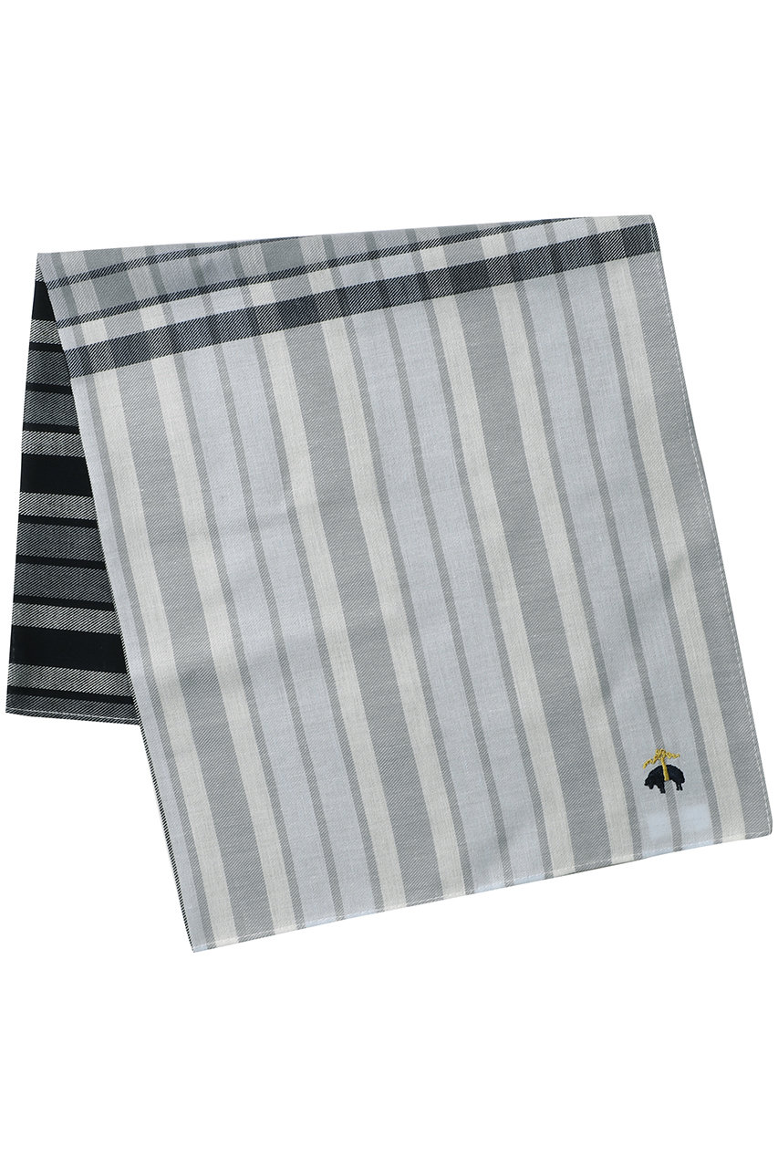 ブルックス ブラザーズ/Brooks Brothersの【MEN】コットン　GFロゴ　プラッド　ハンカチ(ライトブルー/330002011)