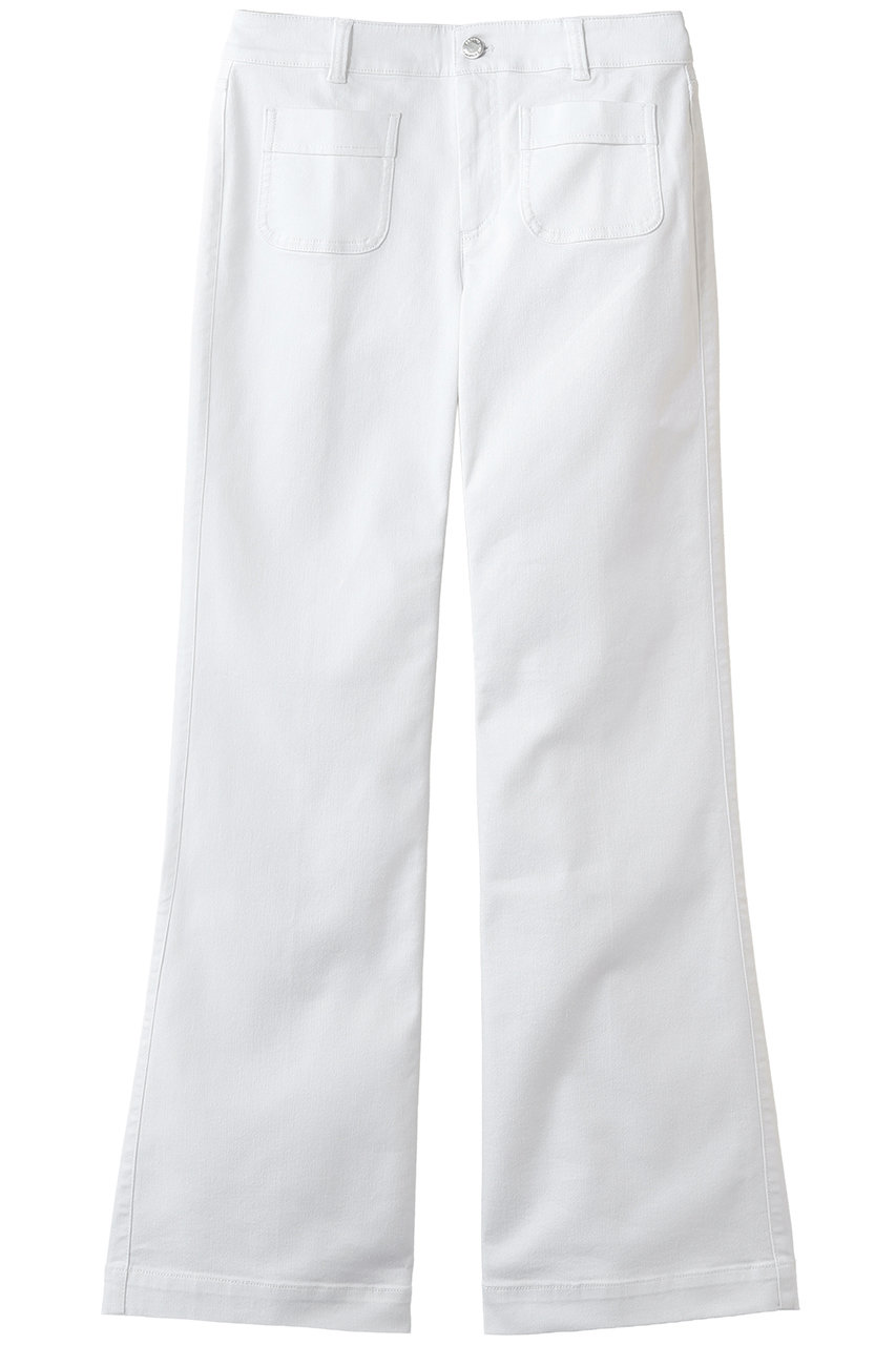ブルックス ブラザーズ/Brooks Brothersのコットンブレンド　フロントパッチポケット　フレアレッグ　デニムパンツ(ホワイト/100226269)