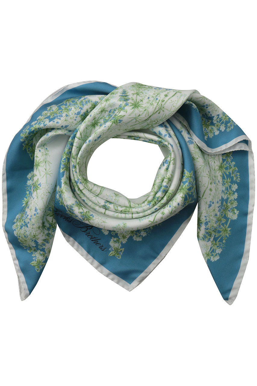 ブルックス ブラザーズ/Brooks Brothersのシルク　フローラルプリント　スカーフ(ブルー/100232668)