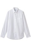 【MEN】ストレッチコットン シアサッカー ソリッド カジュアルシャツ Regular Fit