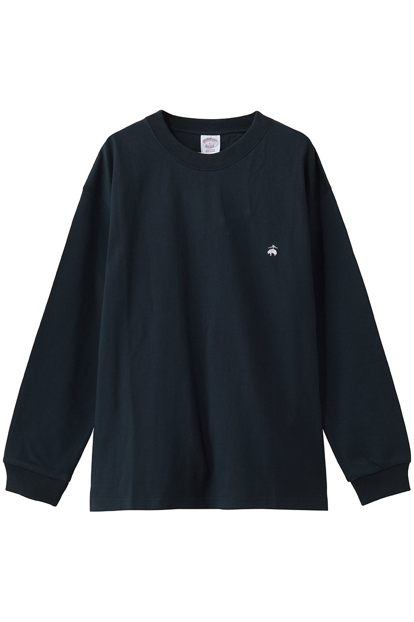 ブルックス ブラザーズ/Brooks Brothersの【MEN】USAコットンジャージー ヘビーウェイト GFロゴ ロングスリーブ Tシャツ(ネイビー/100217387)