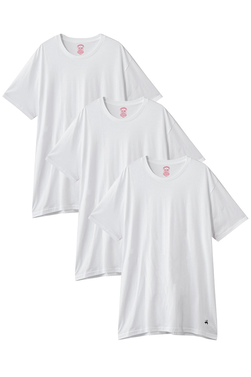 ブルックス ブラザーズ/Brooks Brothersの【MEN】スーピマコットン　GFロゴ　３パック　クルーネックＴシャツ　Traditional Fit(ホワイト/100224234)