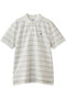 【MEN】コットン　ストレッチピケ　GFロゴワッペン　ストライプ　ポロシャツ　Original Fit ブルックス ブラザーズ/Brooks Brothers ホワイト